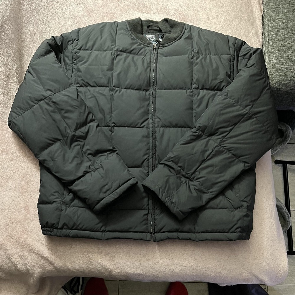 Polo Ralph Lauren Jacket Mens Extra Large Black Down Puffer Bomber Coat